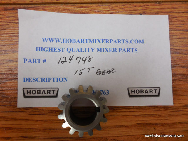 HOBART A-200 WORM WHEEL 15 TOOTH GEAR , OLD NUMBER 124748, NEW NUMBER 00-012430-00004